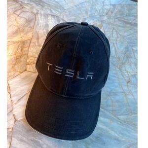 Tesla Motors Corporate Employee Baseball Cap Hat Washed Black One Size Cotton